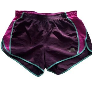 The North Face - Flashdry Womens Athletic Running Shorts Size S Purple Teal Pink